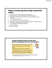 systematic reviewpdf  steps  conducting