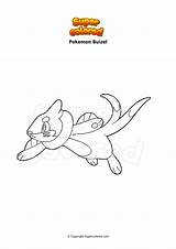 Pokemon Ausmalbild Colorare Disegno Supercolored Buizel Alola Graveler Milotic Feebas sketch template