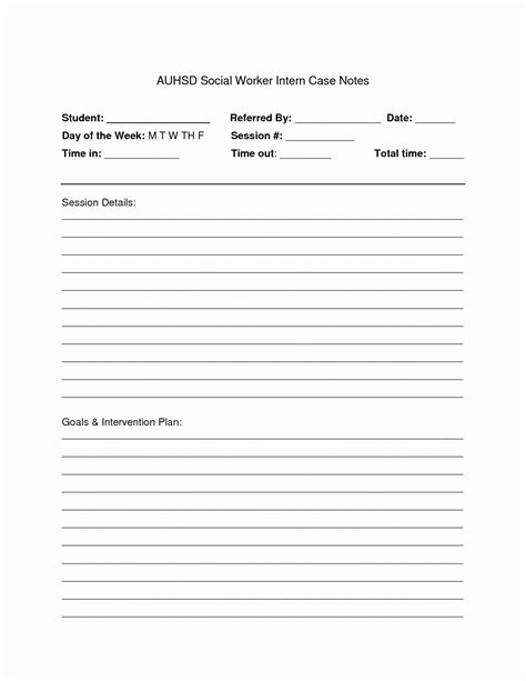 social work case notes template fresh search results  social work