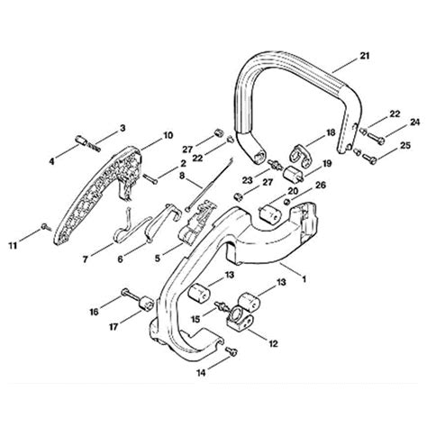 stihl  chainsaw avteq parts diagram  handle