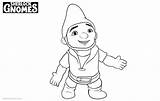 Coloring Pages Gnomes Sherlock Gnomeo Drawing Line Printable Kids sketch template