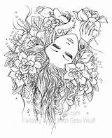 Coloring Pages Fairy Trippy Visit Drawings Letscolorit sketch template