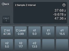 sample  interval calculator calc