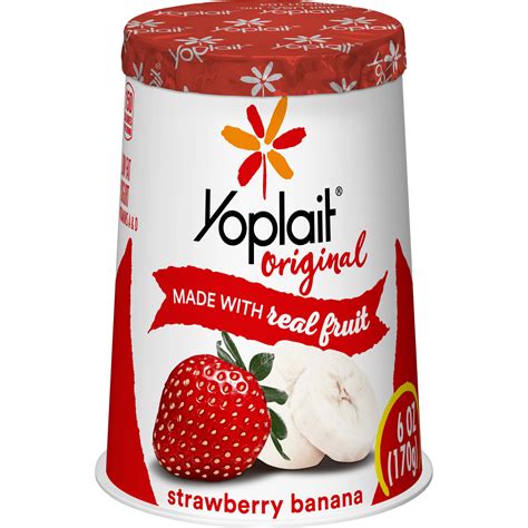 yoplait original strawberry banana  fat yogurt  oz walmartcom