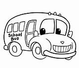 Bus School Coloring Cartoon Drawing Printable Clip Pages Choose Board sketch template