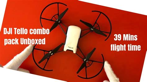 dji tello drone combo pack   mins flight time unboxing youtube
