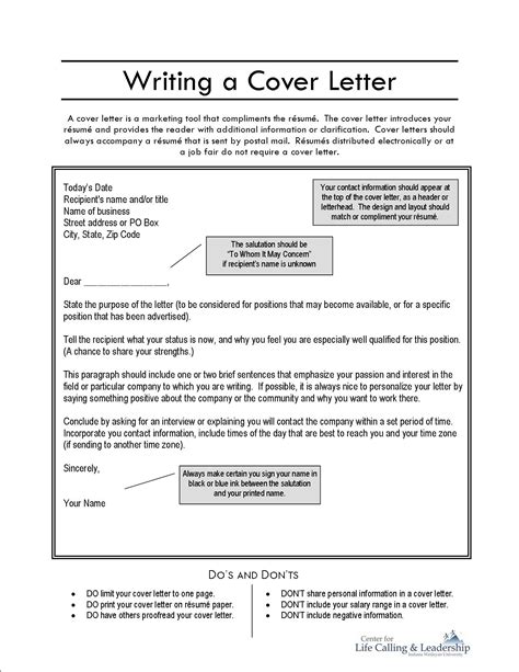 cover letter samples