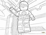 Lego Coloring Pages Lantern Green Super Heroes Dc Universe Printable Flash Justice League Drawing Movie Colouring Avengers Book Superhero Kids sketch template