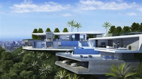 modern hillside mansion interior design ideas