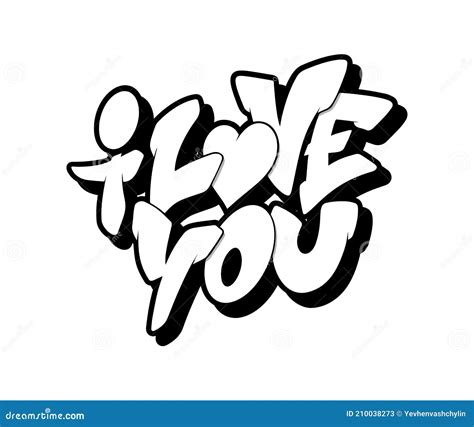 love  font  graffiti style vector illustration stock vector