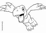 Agumon Coloring Pages Digimon Flying Hellokids Sheets Color sketch template
