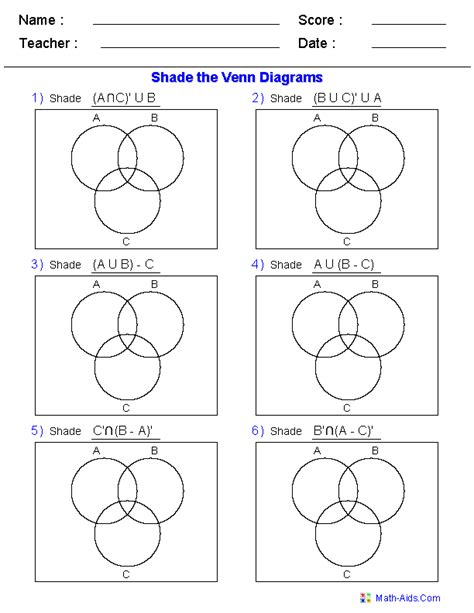 kindergarten venn diagrams set notation  igcse exam question