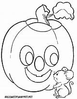 Coloring Pages Mouse Pumpkins Halloween Hallowen Color Printable Citrouille Pumpkin Malvorlagen Happy Sheet sketch template