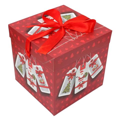 pcpc christmas gift box large present wrapping box ribbon festive