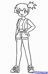 Pokemon Coloring Pages Misty Trainer Drawing Comments Library Clipart Popular Coloringhome sketch template
