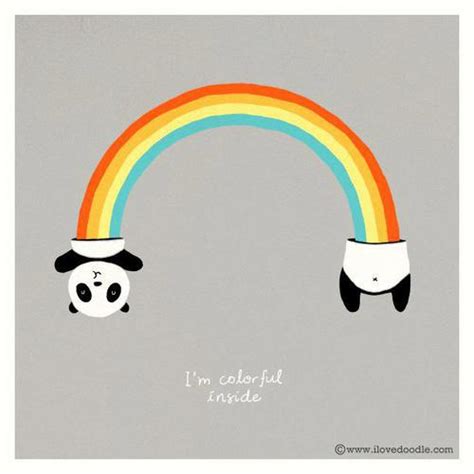 colorful cute panda rainbow image 643587 on