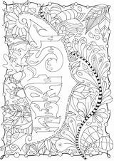 Herfst Volwassenen Zentangle Kleurplaat Doodles sketch template