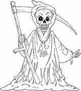 Scary Coloring Pages Reaper Kids Gif sketch template