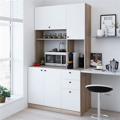 living skog pantry kitchen storage cabinet large white natural
