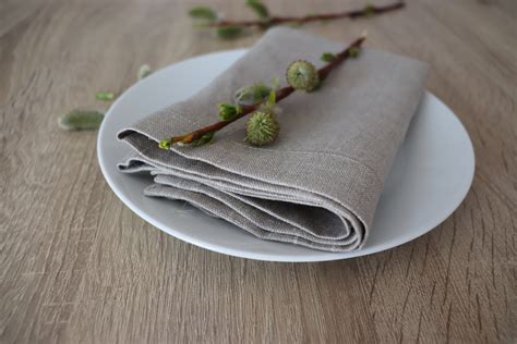 linen dinner napkin set     natural linen napkin pure linen napkin elegant linen napkin