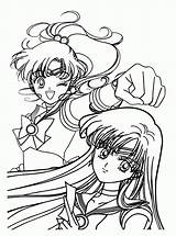 Sailor Moon Coloring Pages Coloring4free Usagi Luna Jupiter Mars Chibiusa sketch template