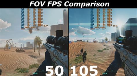 fov  high fov fps test comparison battlefield  youtube
