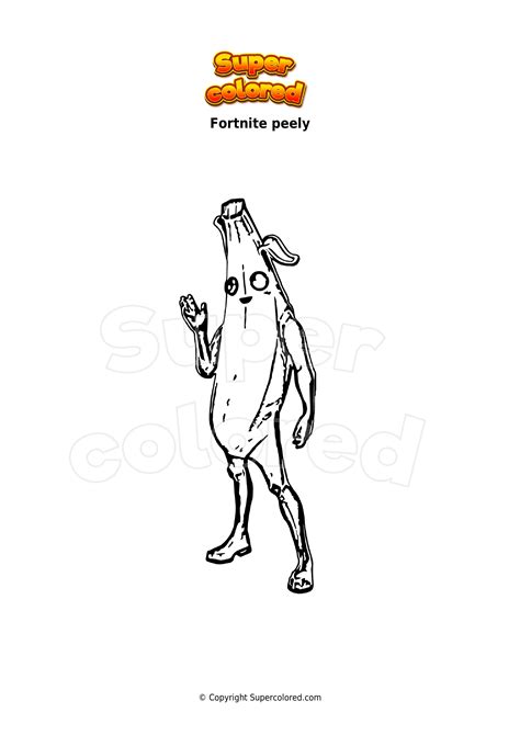peely  fortnite coloring page