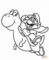 Yoshi Mario Coloring Pages Kart Getcolorings sketch template