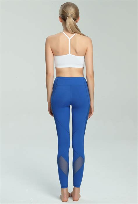 Cheap Wholesale Mesh Yoga Pants With Pocket Mesh Yoga