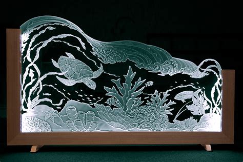 watch this video unveiling an impressive carved panel with led lights