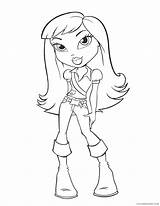 Bratz Coloring Pages Jade Coloring4free Related Posts sketch template