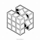 Rubik Cubo Colorear Ultracoloringpages sketch template