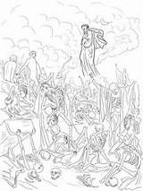 Bones Dry Valley Coloring Ezekiel Vision Pages Printable Categories Prophet sketch template
