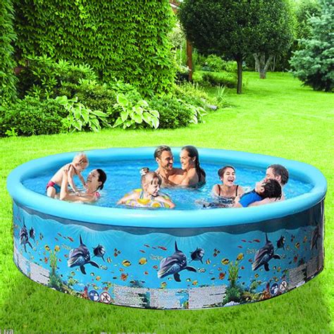nk support inflatable pool childrens swimming pool blow  pool  family kids backyard