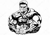 Bodybuilder Muscular Muscle Drawing Illustration Man Stock Mass Vector Super Outline Big Logo Orlov Aleksei Muscles Men Bar Getdrawings Shutterstock sketch template