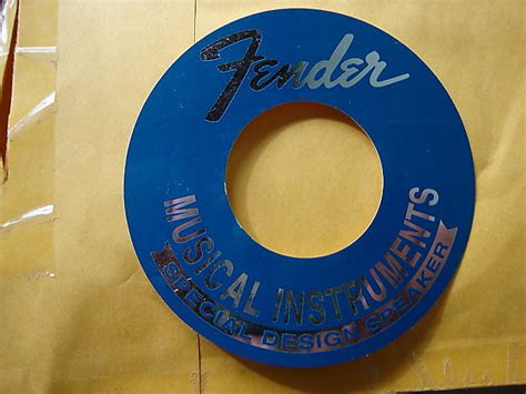 fender special design speaker labels blue   reverb