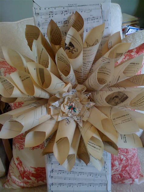 Posh Paper I Made This Vintage Book Page And Sheet Music Wreath