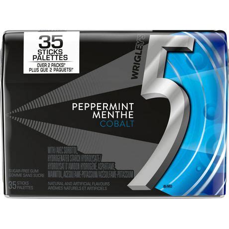 gum peppermint cobalt flavoured sugar  chewing gum  sticks  pack walmart canada