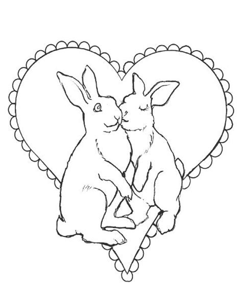 valentines coloring pages bunny love valentines day coloring page