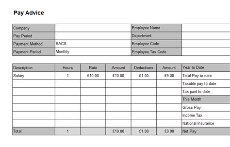 7 Download Payslip Template Simple Salary Slip
