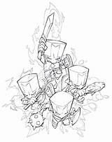 Castle Crashers Characters Sketch Polycount Main Bosses Composition Basic sketch template