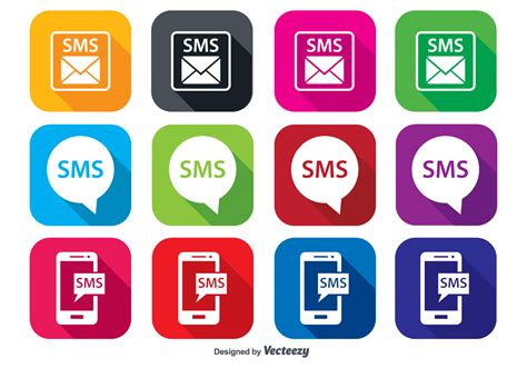 sms icon set   vector art stock graphics images