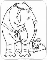 Dumbo Coloring Pages Jumbo Disneyclips sketch template