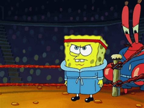 spongebob squarepants strong gif spongebob squarepants strong buff