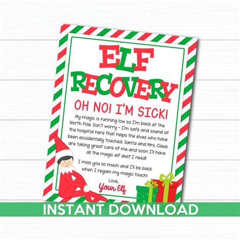 printable elf recovery letter printable word searches