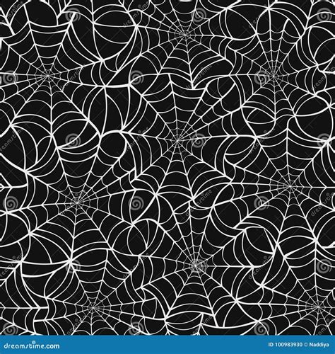 seamless background  spider web  black vector illustration stock vector illustration