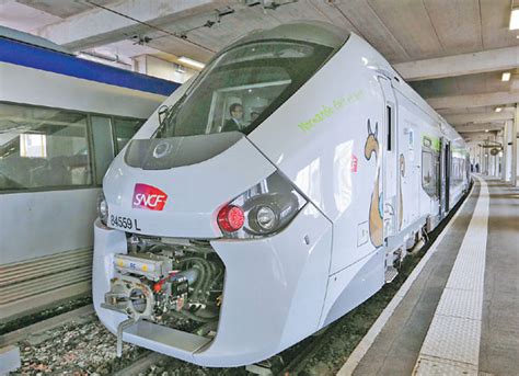 a file photo shows the new sncf regiolis regional express train during its presentation at the