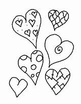 Coloring Heart Pages Kids sketch template