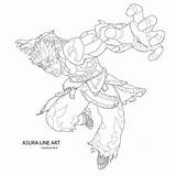 Asura Wrath sketch template