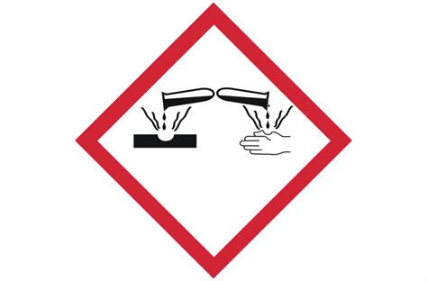 ghs corrosive label national safety signs hazchem